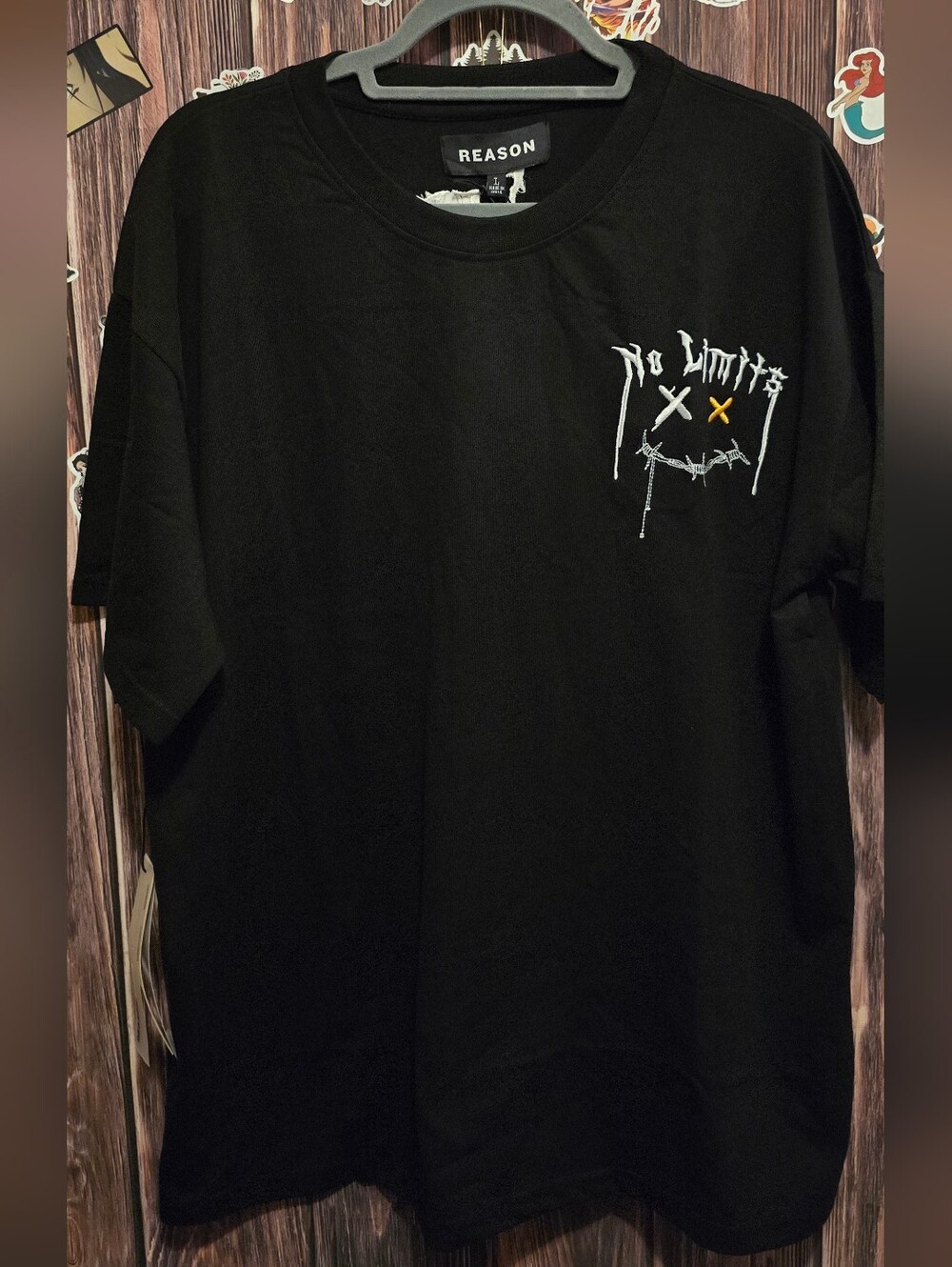 Men's Black 'Just Legends' Graphic Tee with White Cross & Gold Crown